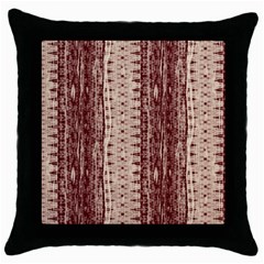 Wrinkly Batik Pattern Brown Beige Throw Pillow Case (black) by EDDArt