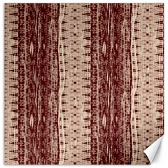 Wrinkly Batik Pattern Brown Beige Canvas 12  X 12   by EDDArt