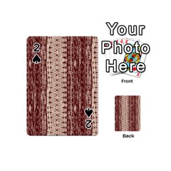 Wrinkly Batik Pattern Brown Beige Playing Cards 54 (mini)  by EDDArt