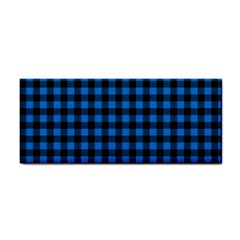 Lumberjack Fabric Pattern Blue Black Cosmetic Storage Cases by EDDArt