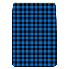 Lumberjack Fabric Pattern Blue Black Flap Covers (l)  by EDDArt