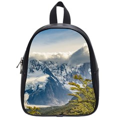 Snowy Andes Mountains, El Chalten Argentina School Bags (small)  by dflcprints