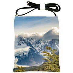Snowy Andes Mountains, El Chalten Argentina Shoulder Sling Bags by dflcprints