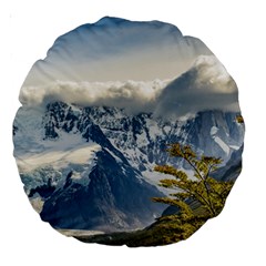 Snowy Andes Mountains, El Chalten Argentina Large 18  Premium Round Cushions