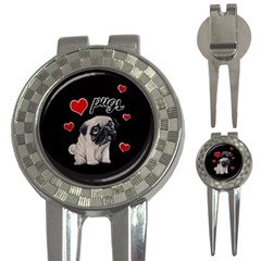 Love pugs 3-in-1 Golf Divots