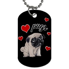 Love pugs Dog Tag (Two Sides)