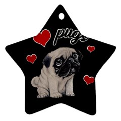 Love pugs Star Ornament (Two Sides)