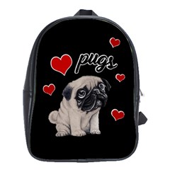 Love pugs School Bags(Large) 