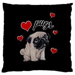 Love pugs Standard Flano Cushion Case (One Side)