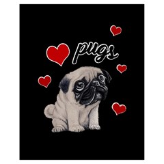 Love pugs Drawstring Bag (Small)