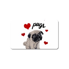 Love Pugs Magnet (name Card) by Valentinaart