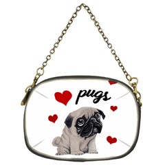 Love Pugs Chain Purses (one Side)  by Valentinaart