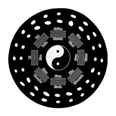 I Ching  Round Filigree Ornament (two Sides)