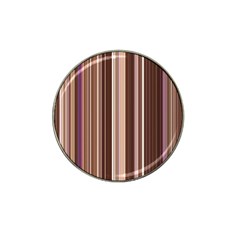 Brown Vertical Stripes Hat Clip Ball Marker