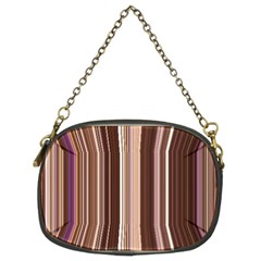 Brown Vertical Stripes Chain Purses (Two Sides) 