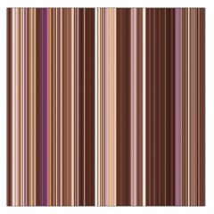 Brown Vertical Stripes Large Satin Scarf (Square)