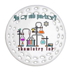 Chemistry Lab Round Filigree Ornament (two Sides) by Valentinaart