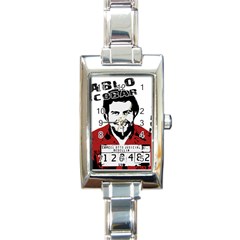 Pablo Escobar  Rectangle Italian Charm Watch by Valentinaart
