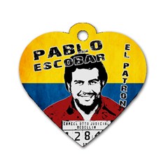 Pablo Escobar Dog Tag Heart (one Side) by Valentinaart