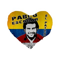 Pablo Escobar Standard 16  Premium Heart Shape Cushions by Valentinaart