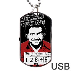 Pablo Escobar Dog Tag Usb Flash (two Sides) by Valentinaart