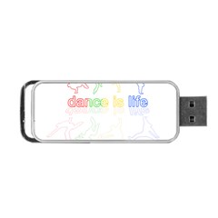 Dance Is Life Portable Usb Flash (one Side) by Valentinaart