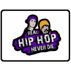 Real Hip Hop Never Die Double Sided Fleece Blanket (large)  by Valentinaart