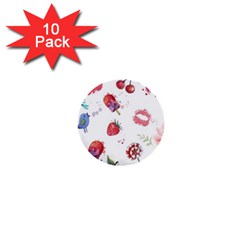 Hand Painted Summer Background  1  Mini Buttons (10 Pack)  by TastefulDesigns