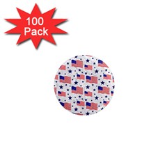 Flag Of The Usa Pattern 1  Mini Magnets (100 pack) 