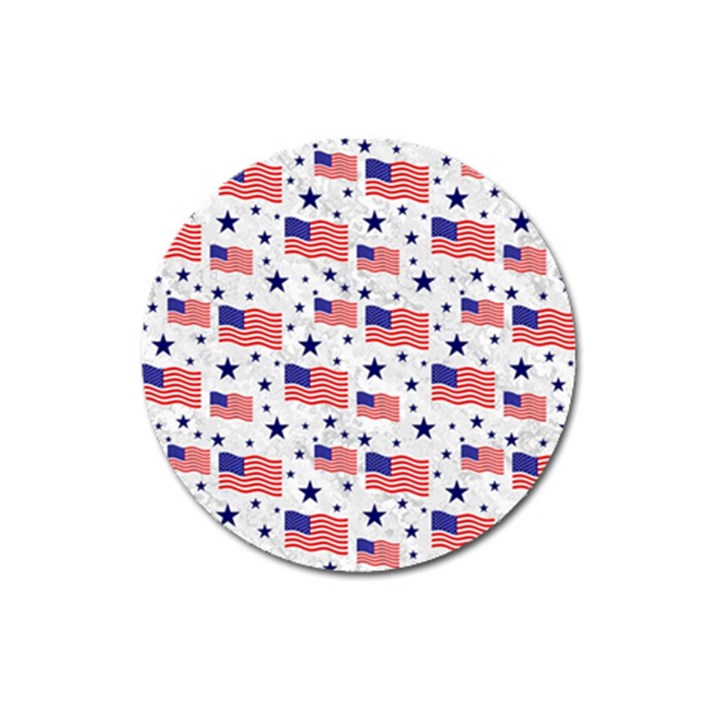 Flag Of The Usa Pattern Magnet 3  (Round)