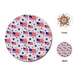 Flag Of The Usa Pattern Playing Cards (Round)  Front