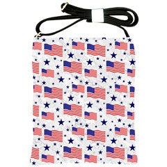 Flag Of The Usa Pattern Shoulder Sling Bags by EDDArt