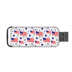 Flag Of The Usa Pattern Portable Usb Flash (one Side) by EDDArt