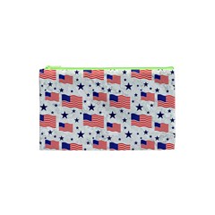 Flag Of The Usa Pattern Cosmetic Bag (xs) by EDDArt