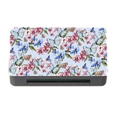 Watercolor Flowers Butterflies Pattern Blue Red Memory Card Reader With Cf by EDDArt