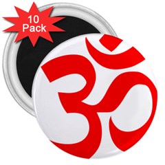 Hindu Om Symbol 3  Magnets (10 Pack)  by abbeyz71