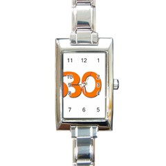 Hindu Om Symbol In Malayalam Script Rectangle Italian Charm Watch by abbeyz71