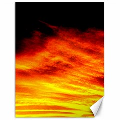 Black Yellow Red Sunset Canvas 12  x 16  