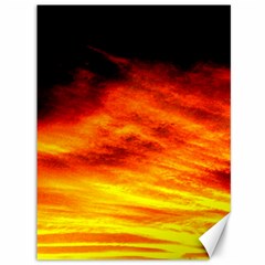 Black Yellow Red Sunset Canvas 36  x 48  