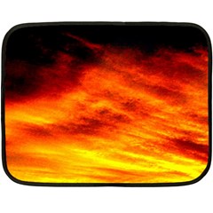 Black Yellow Red Sunset Fleece Blanket (Mini)