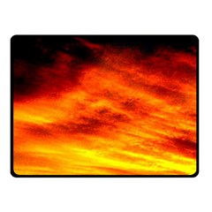 Black Yellow Red Sunset Fleece Blanket (Small)