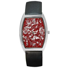 Pattern Barrel Style Metal Watch