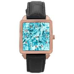 Pattern Rose Gold Leather Watch  by Valentinaart