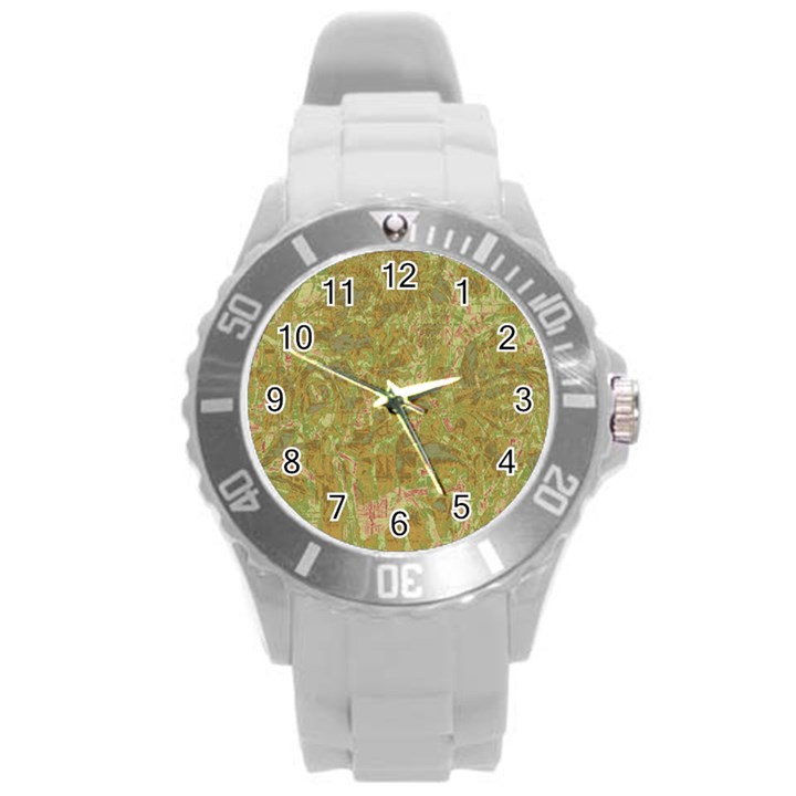 Pattern Round Plastic Sport Watch (L)