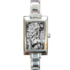 Pattern Rectangle Italian Charm Watch