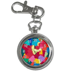 Colorful Leather Pieces             Key Chain Watch by LalyLauraFLM