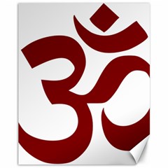 Hindu Om Symbol (dark Red) Canvas 11  X 14   by abbeyz71