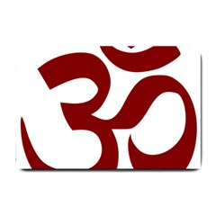 Hindu Om Symbol (dark Red) Small Doormat  by abbeyz71