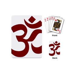 Hindu Om Symbol (dark Red) Playing Cards (mini)  by abbeyz71