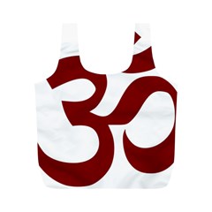 Hindu Om Symbol (dark Red) Full Print Recycle Bags (m)  by abbeyz71